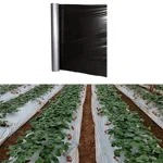 Siddhi 20 micron 400 meter Black and Silver Mulching Sheet | Suitable for Garden and Agriculture Purposes
